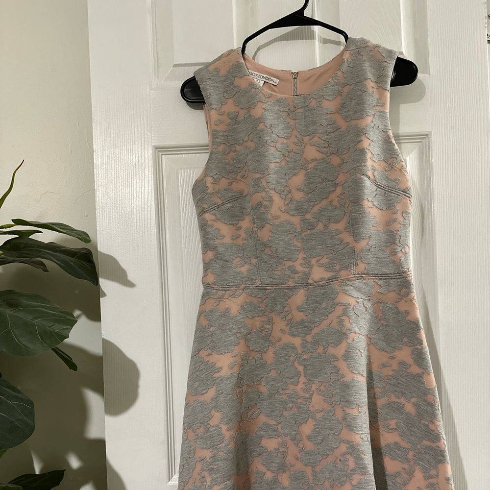 Maggy London - Pink & Gray Dress
